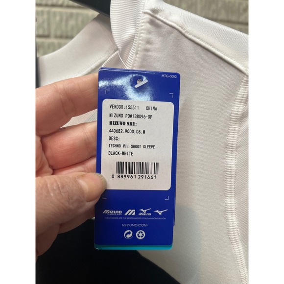 Mizuno Techno VII Short Sleeve Volleyball Shirt Womens‎ Black White Size M - Picture 2 of 3